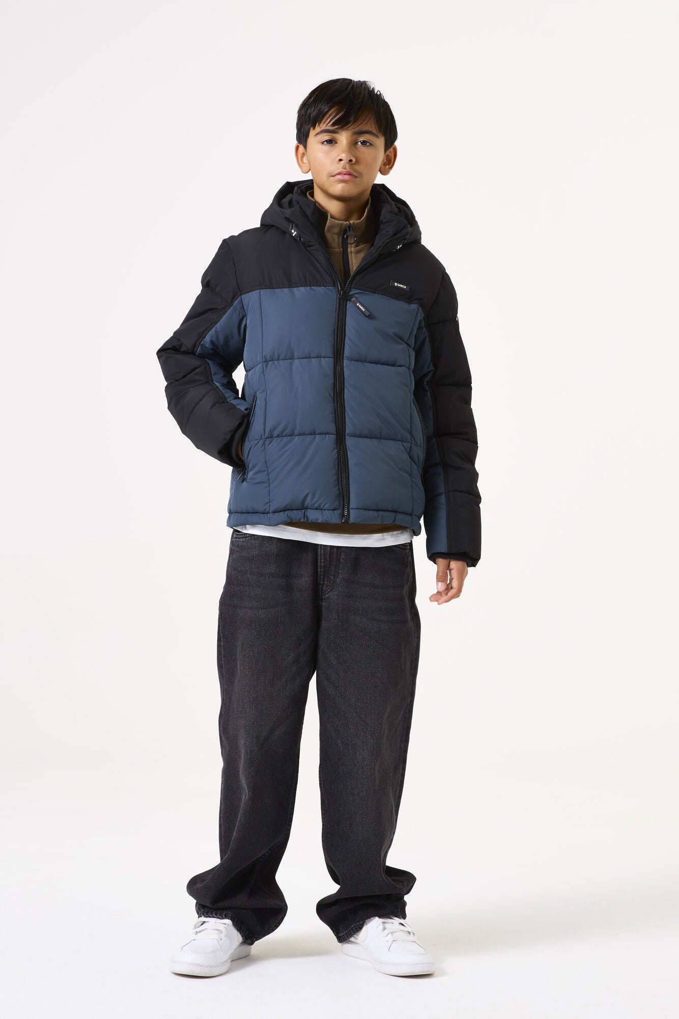 Winterjacke gesteppt mit Kapuze - 9188-midnight haze - Blau