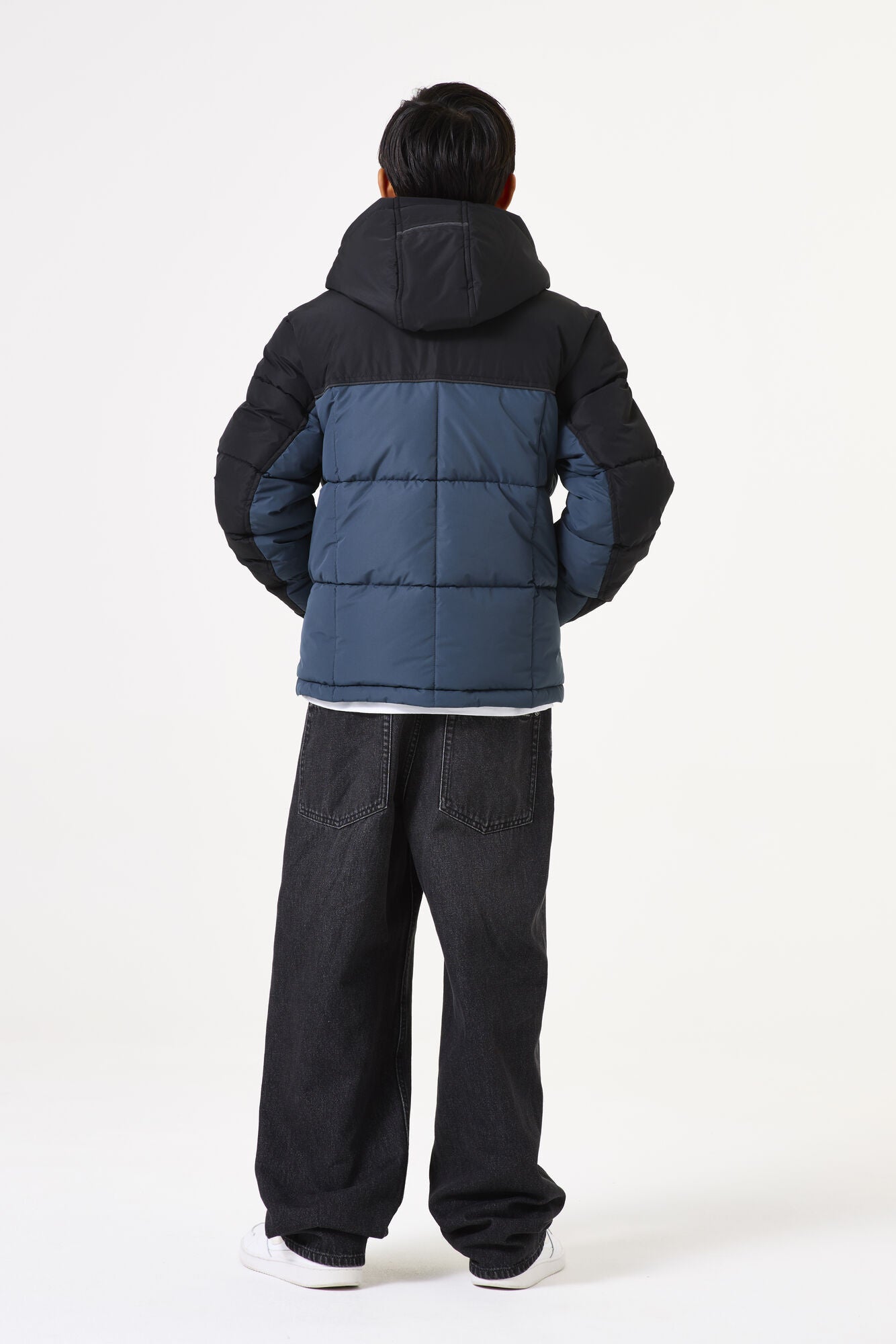 Winterjacke gesteppt mit Kapuze - 9188-midnight haze - Blau