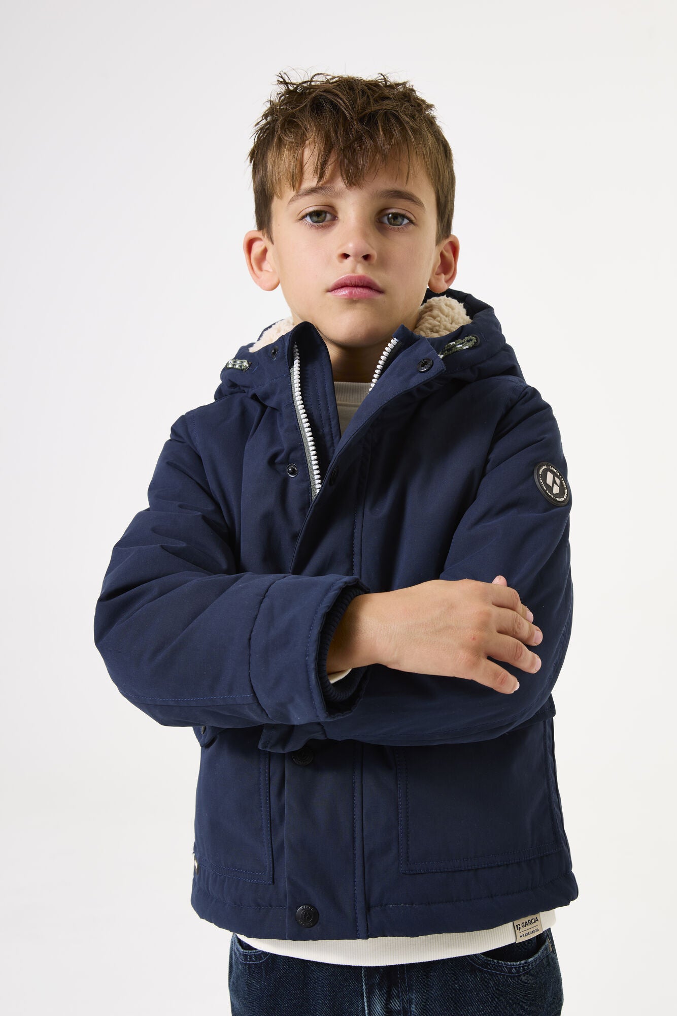 Übergangsjacke mit Kapuze - 2591-deep ink - Blau