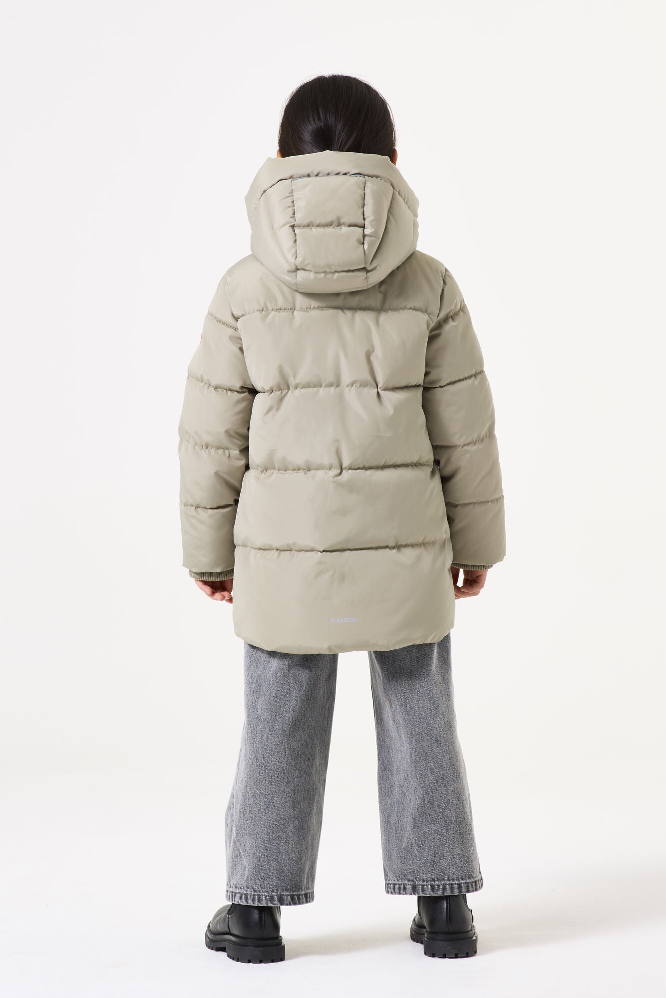 Steppmantel mit Kapuze - 4219-soft sage - Grün