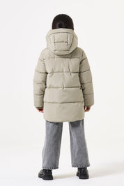 Steppmantel mit Kapuze - 4219-soft sage - Grün