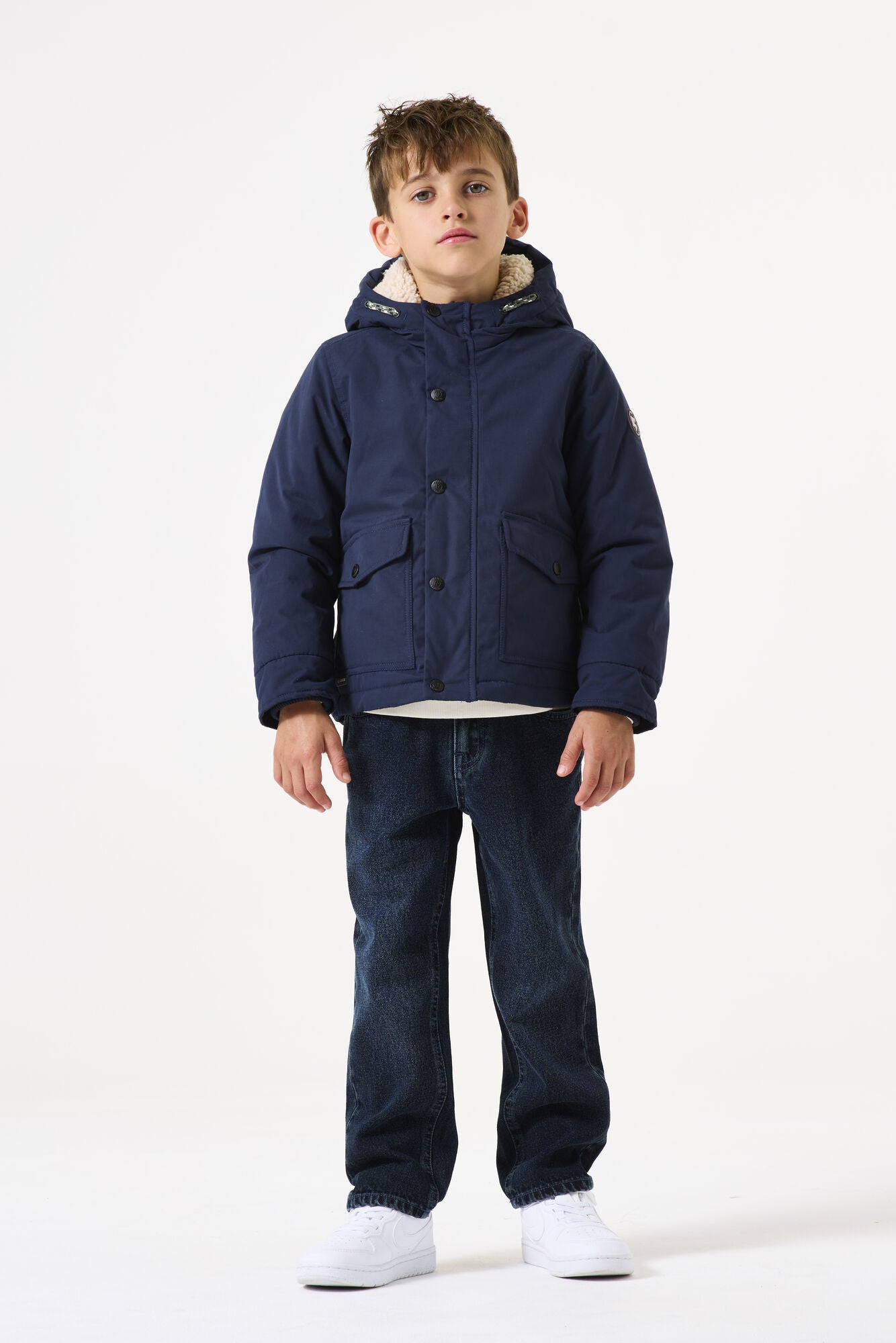Übergangsjacke mit Kapuze - 2591-deep ink - Blau