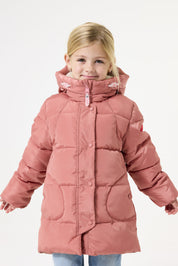 Steppmantel mit Kapuze - 7525-dark blush - Orange