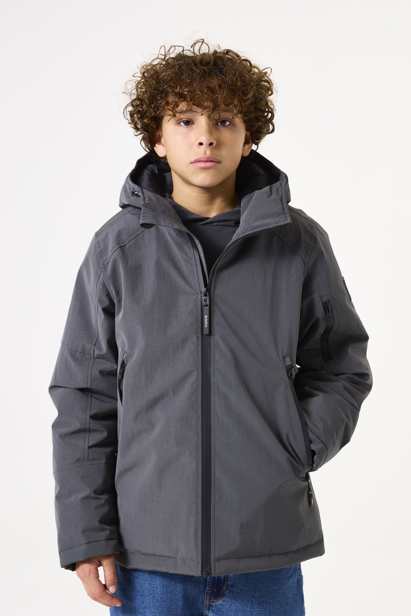Übergangsjacke mit Kapuze - 2884-dark grey - Grau