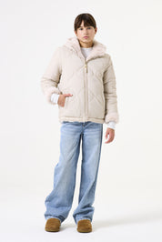 Steppjacke mit Kapuze - 3238-winter white - Beige