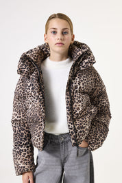 Winterjacke mit Animalprint - 60-black - Schwarz