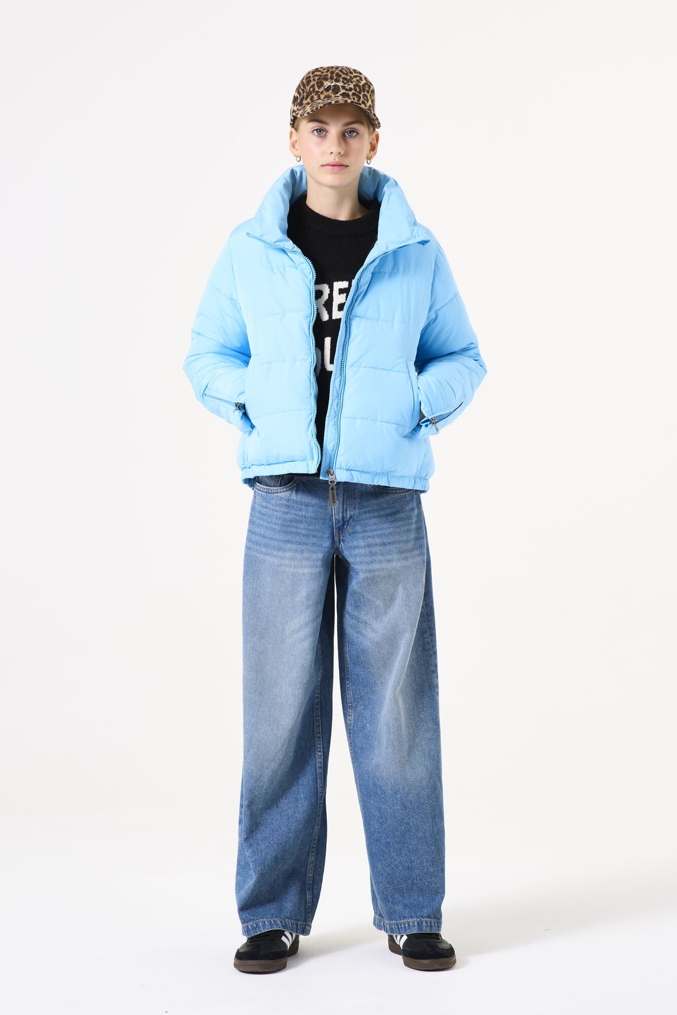 Winterjacke mit Stehkragen - 1266-ice blue - Blau