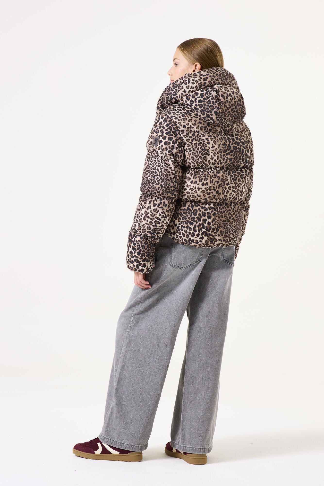 Winterjacke mit Animalprint - 60-black - Schwarz