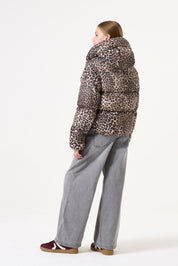 Winterjacke mit Animalprint - 60-black - Schwarz