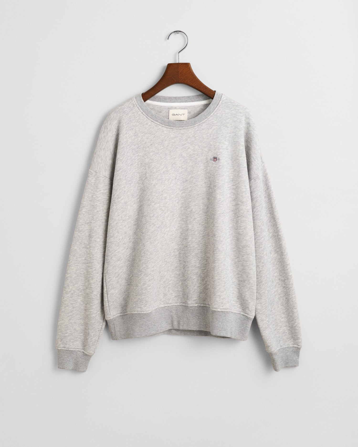 Sweatshirt aus Baumwolle - 94-LIGHT GREY MELANGE - Grau