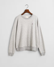 Sweatshirt aus Baumwolle - 94-LIGHT GREY MELANGE - Grau