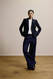 Blazer Slim Fit aus Schurwolle - Navy 415 - Blau