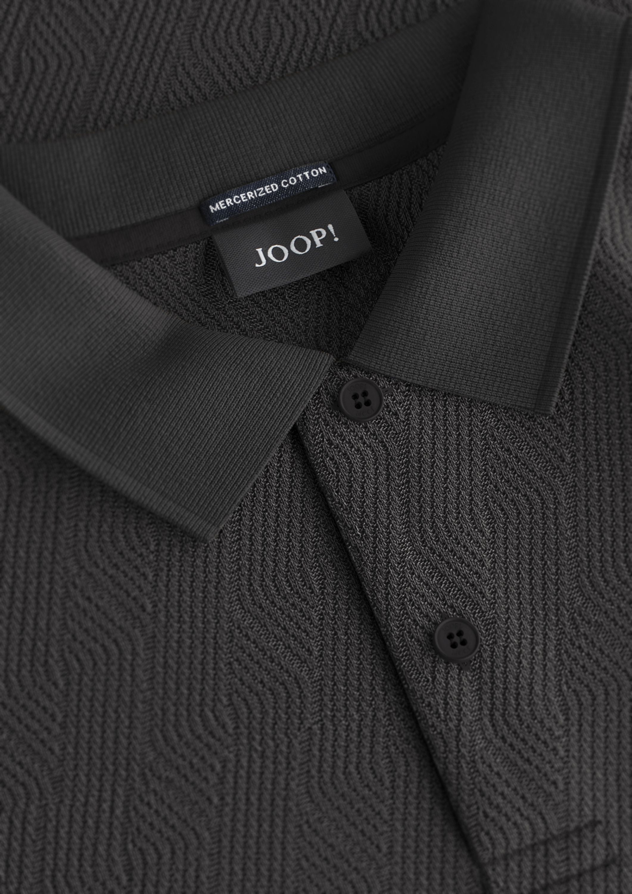 Strick-Poloshirt Modern Fit - 001 - Schwarz