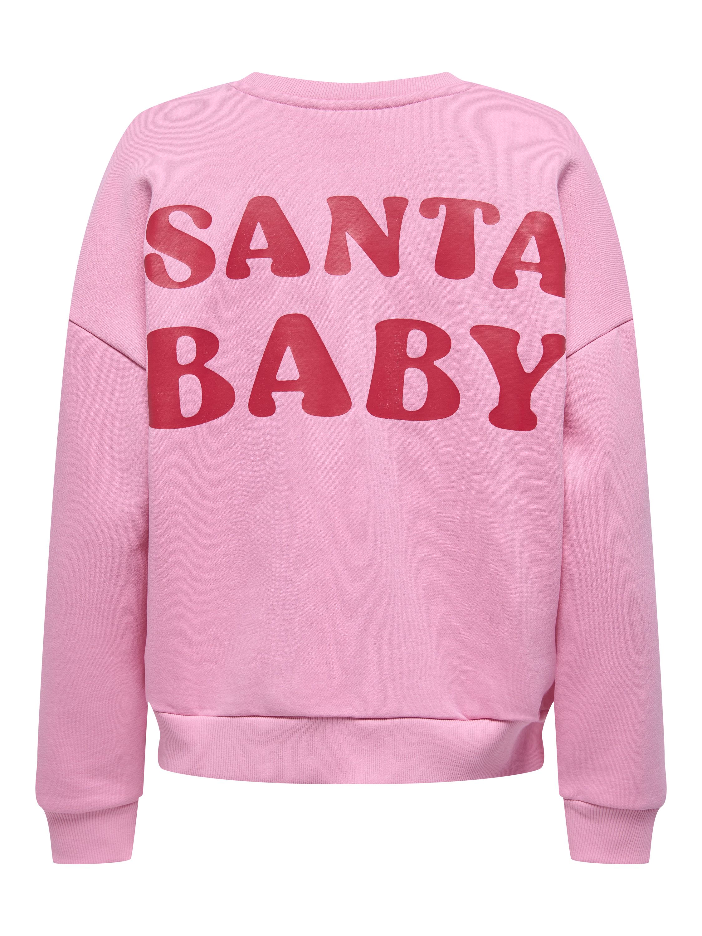 Sweatshirt aus Baumwollmix - Sachet Pink/SANTA BABY - Pink