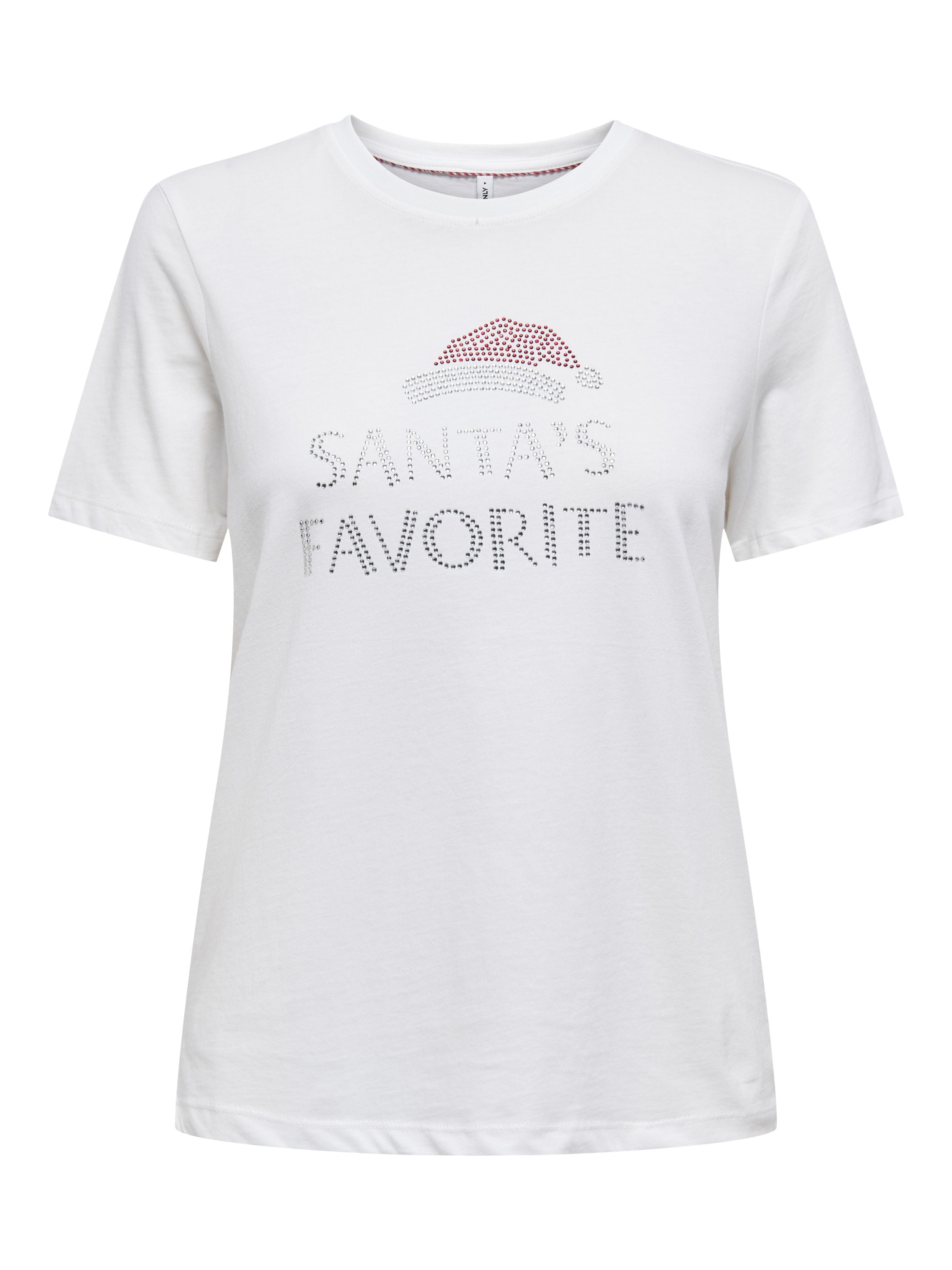 T-Shirt KITA XMAS - Cloud Dancer/SANTAS FAVORITE - Weiß