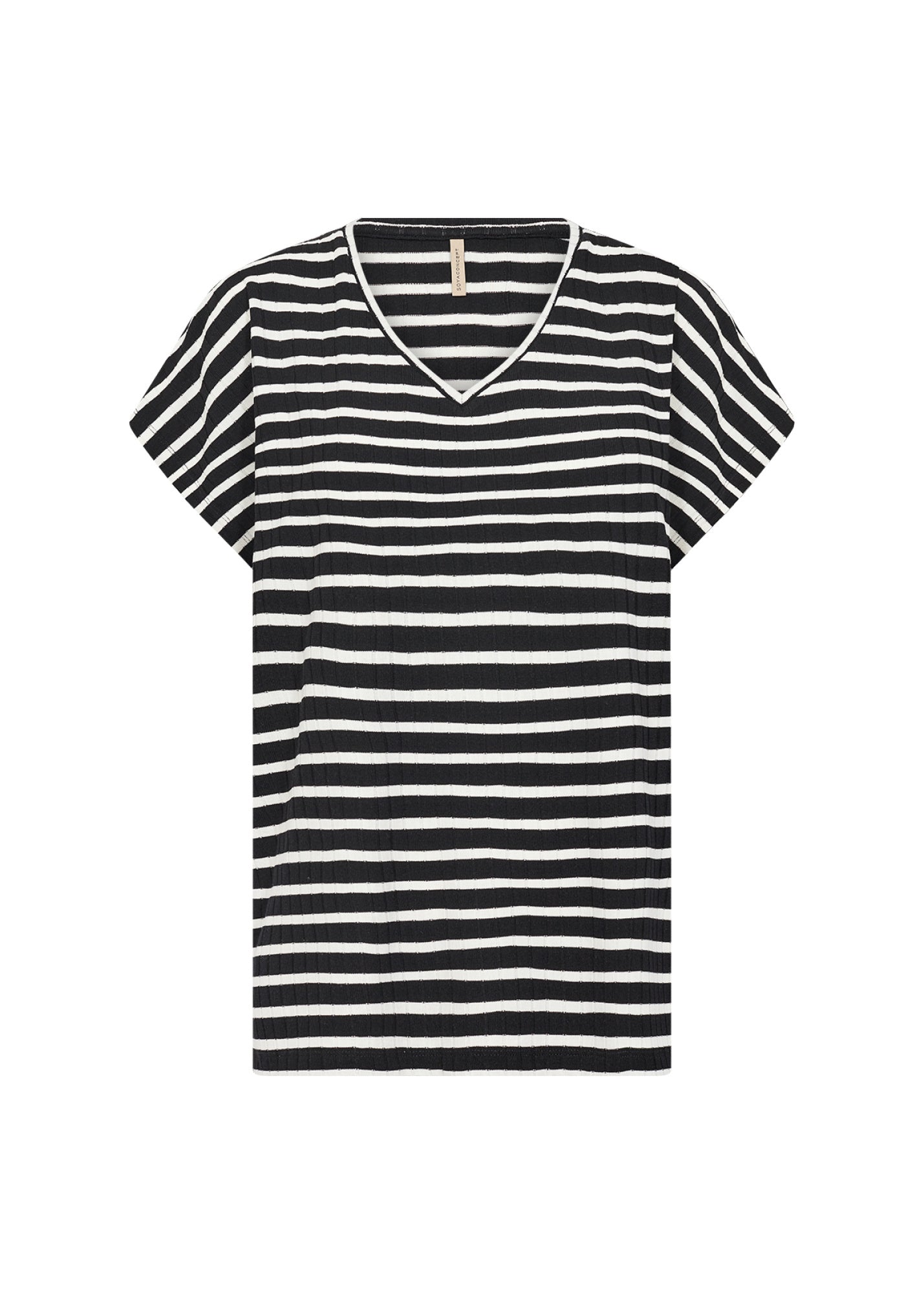 Gestreiftes T-Shirt - 9999C-BLACK COMBI - Schwarz | Weiß