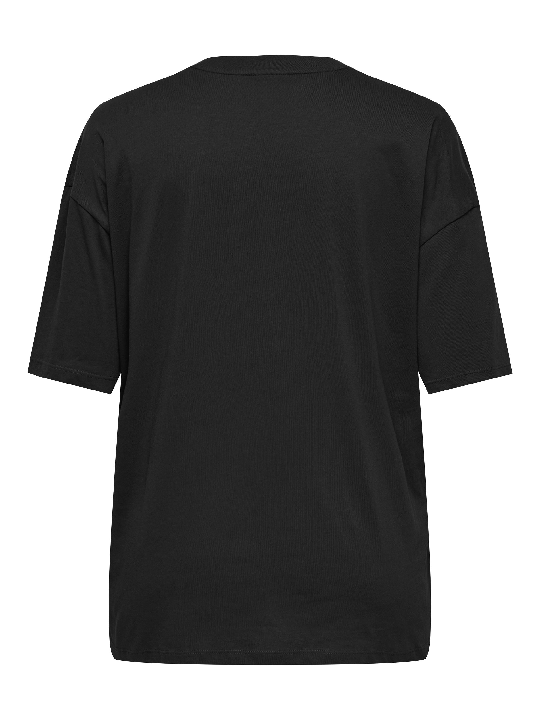 T-Shirt aus Bio-Baumwolle - Black/LOVE - Schwarz
