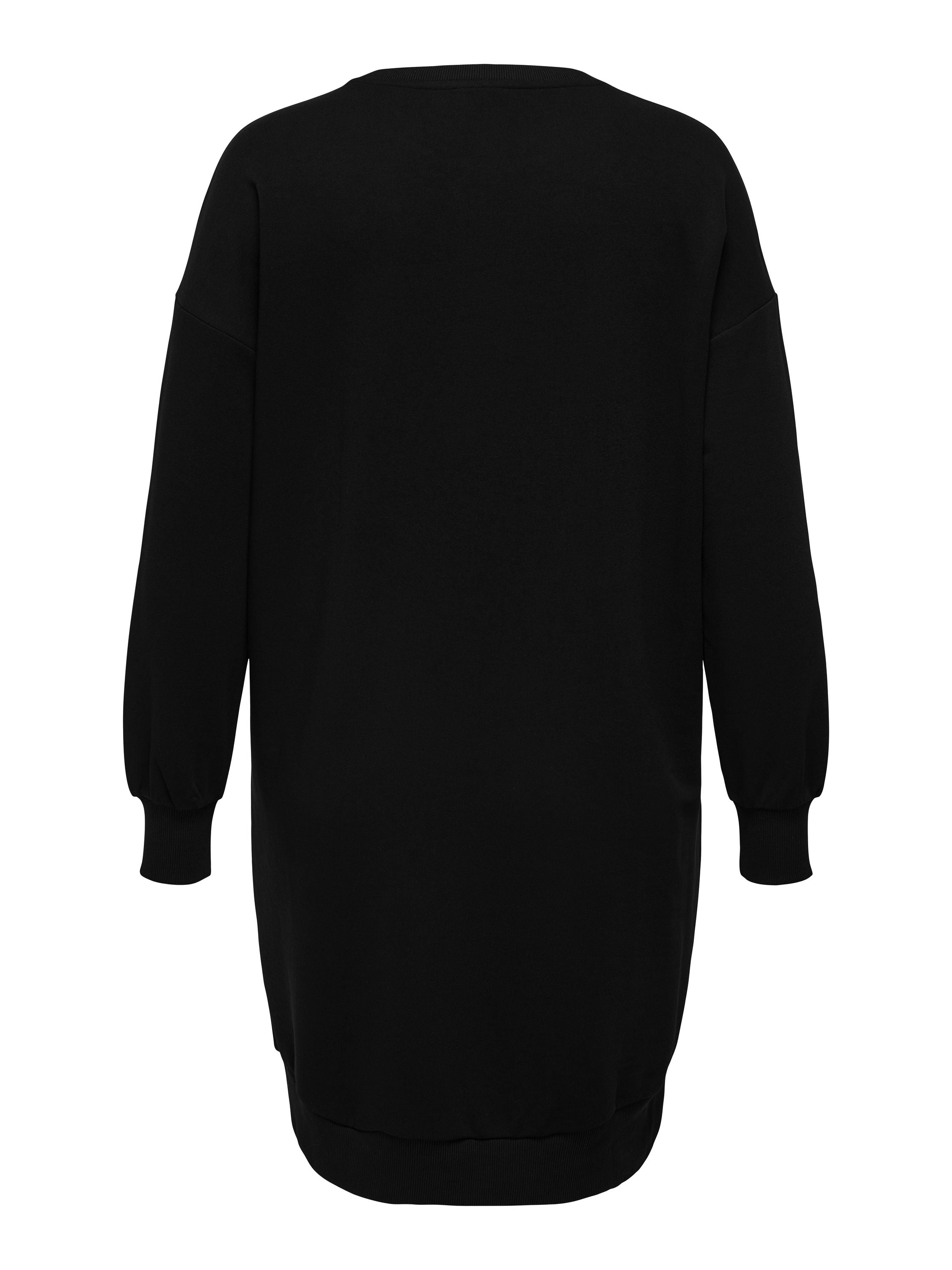 Sweatshirtkleid Midi aus Baumwollmix - Black/GOLD CHRISTMAS TREE - Schwarz