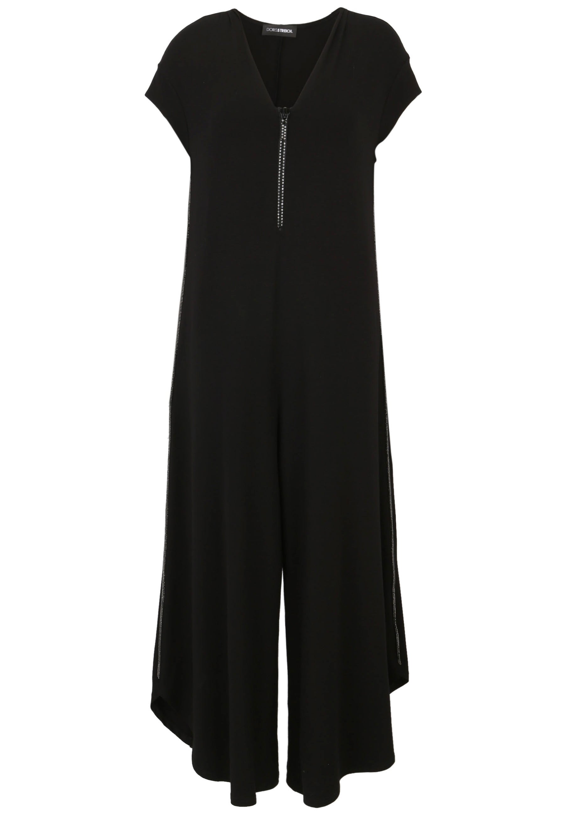 Jumpsuit aus Viskose - 99-Schwarz - Schwarz