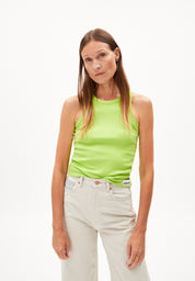 Geripptes Tanktop - 2677-super lime - Grün