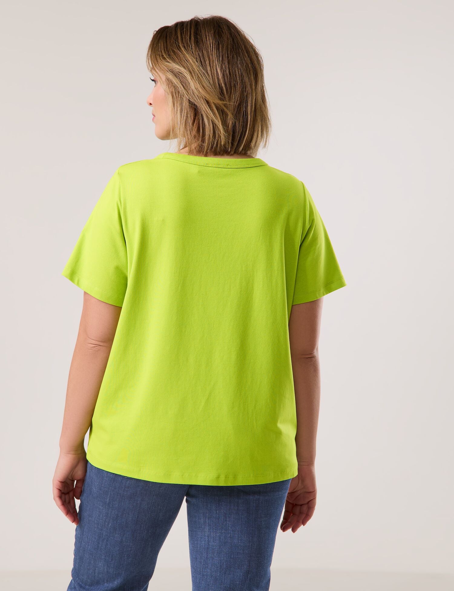 T-Shirt aus Modalmix - 05160 LIME TREE - Grün