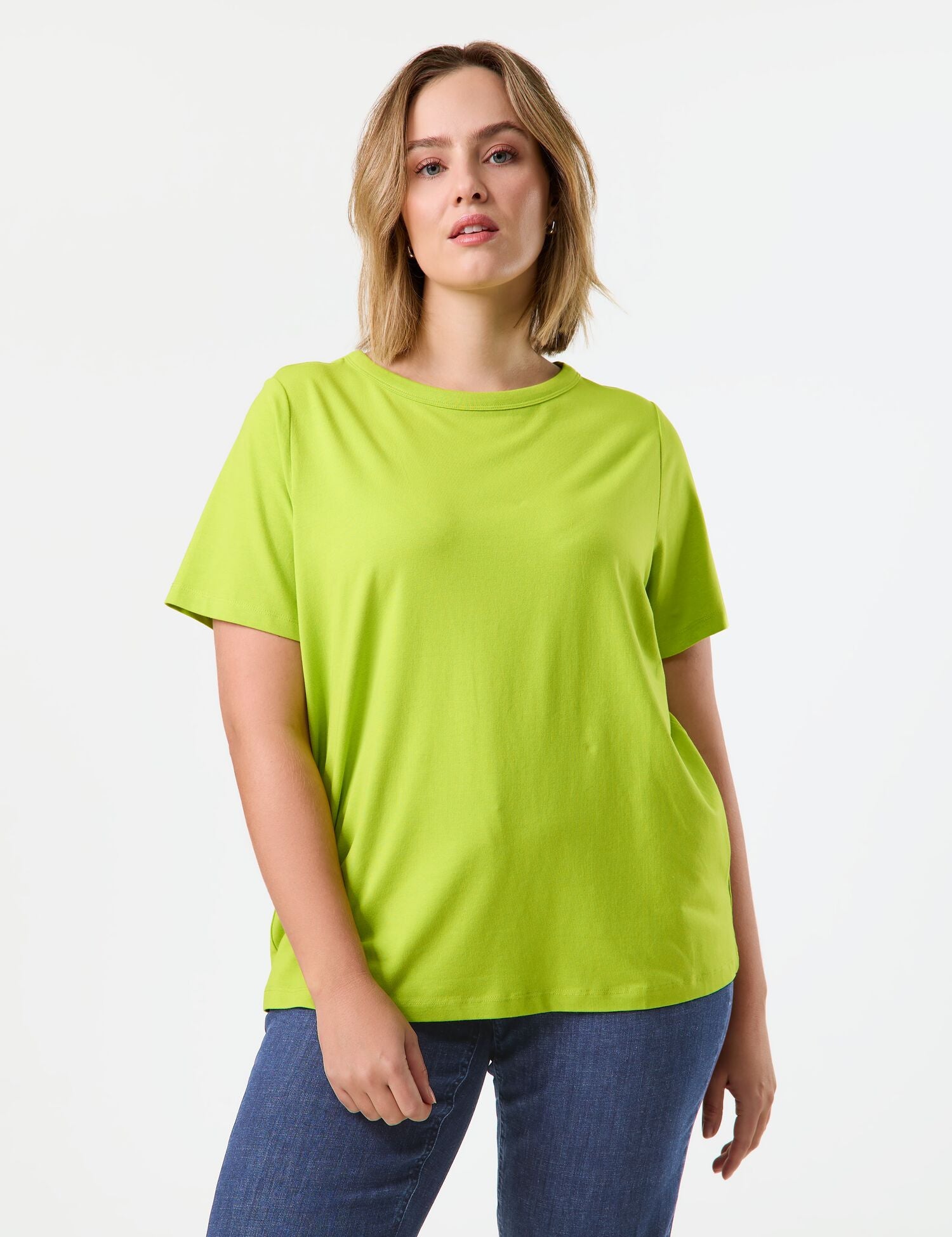 T-Shirt aus Modalmix - 05160 LIME TREE - Grün