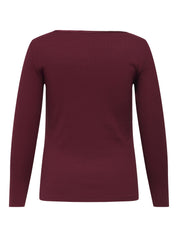 Langarmshirt aus Bio-Baumwolle - Cabernet - Rot
