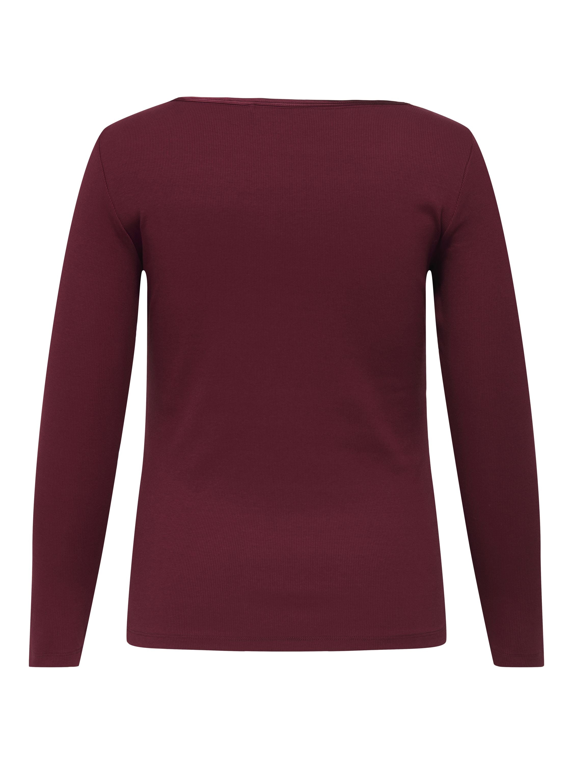Langarmshirt aus Bio-Baumwolle - Cabernet - Rot