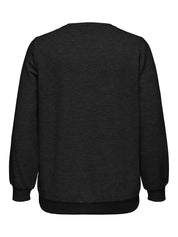 Sweatshirt aus Baumwollmix - Black/MERRY CHRISTMAS - Schwarz
