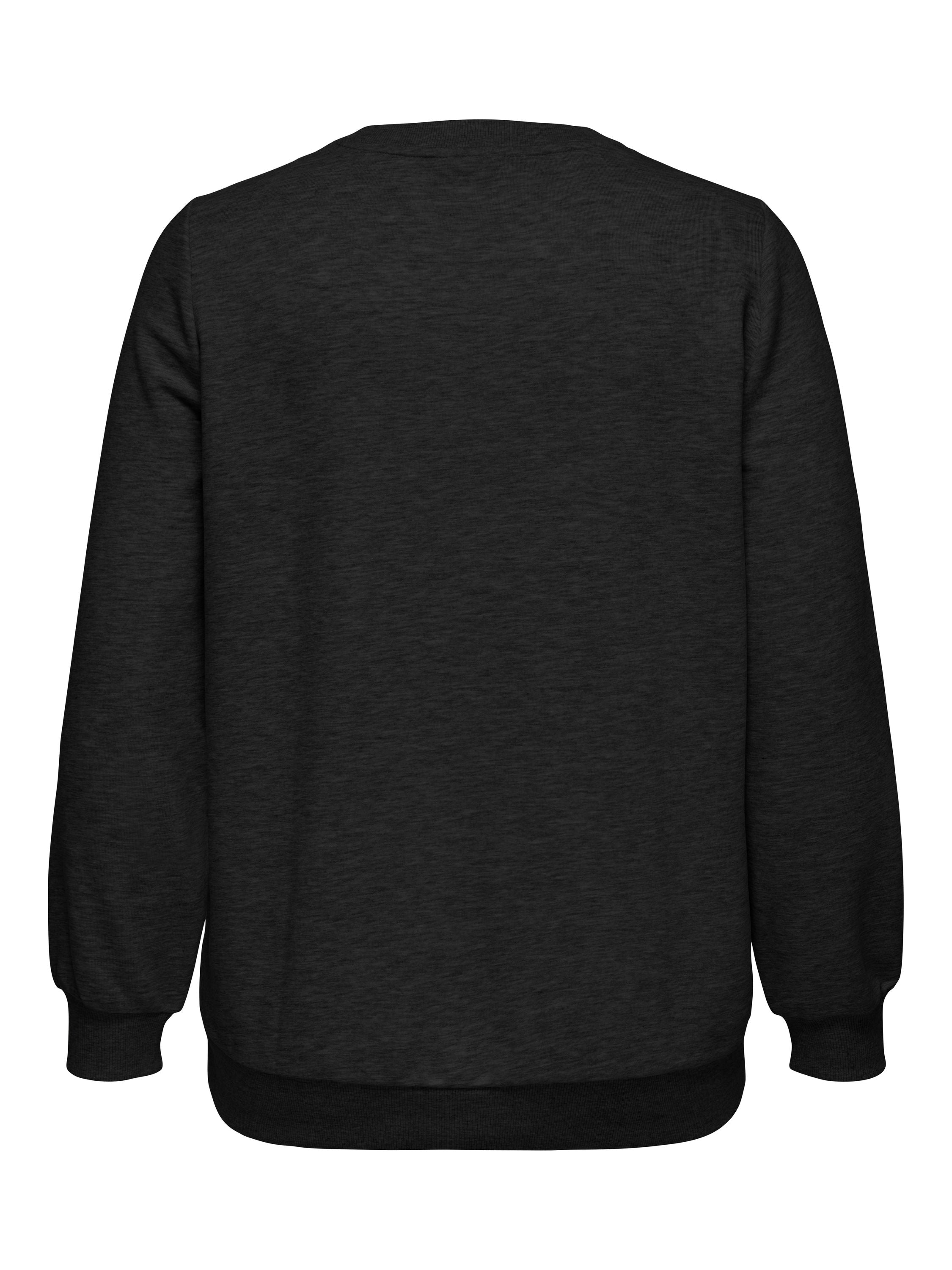Sweatshirt aus Baumwollmix - Black/MERRY CHRISTMAS - Schwarz
