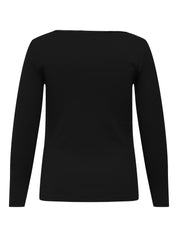 Langarmshirt aus Bio-Baumwolle - Black - Schwarz