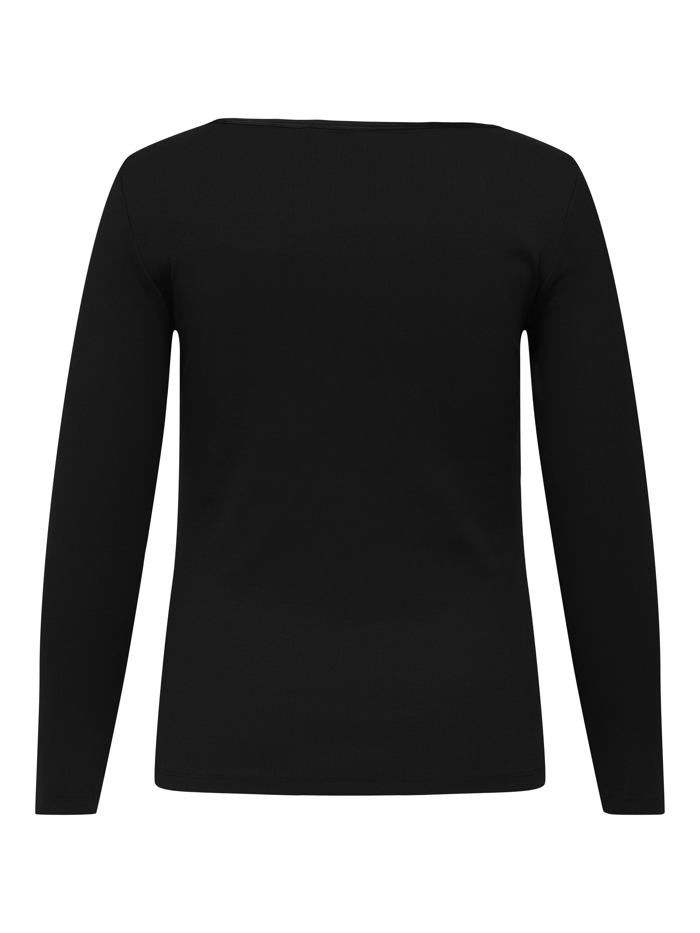 Langarmshirt aus Bio-Baumwolle - Black - Schwarz