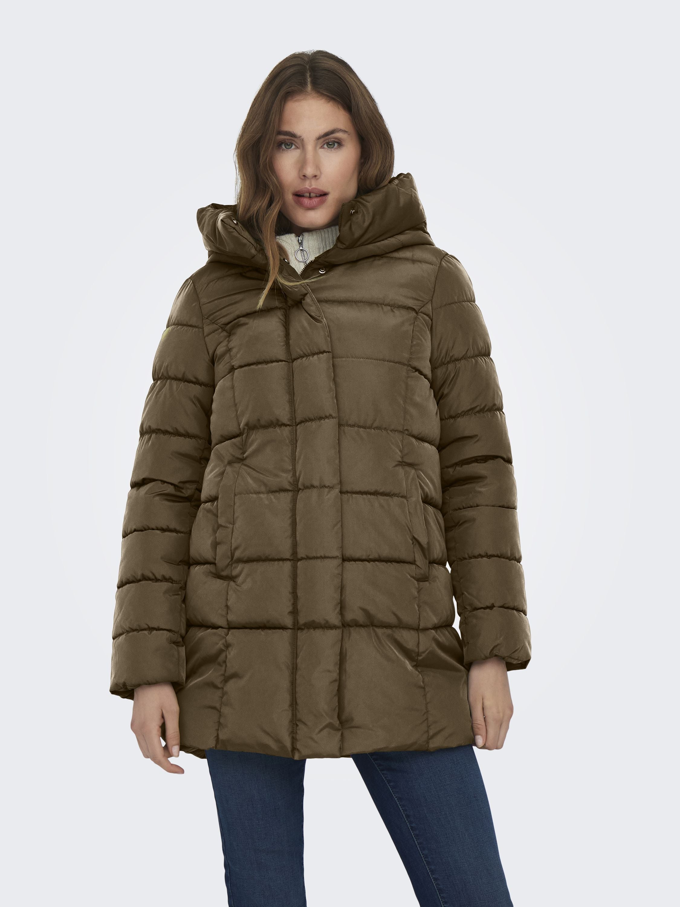 Steppmantel LINA - Beech - Khaki