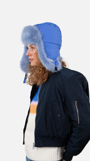 Bombermütze HAWKA - blue - Blau