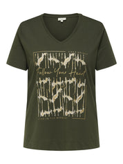 T-Shirt aus Modalmix - Forest Night/Tie dye - Grün