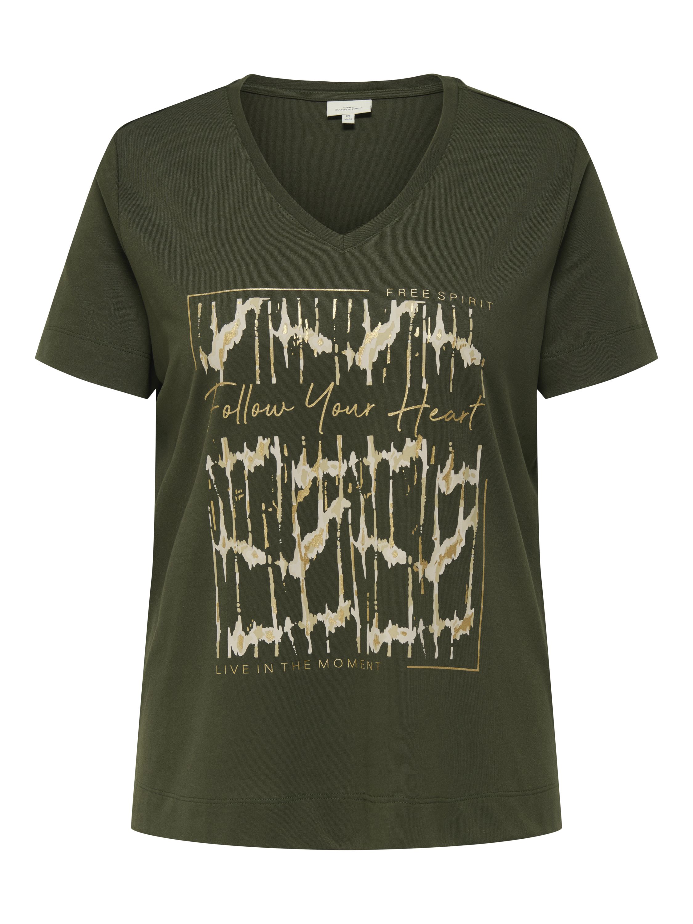 T-Shirt aus Modalmix - Forest Night/Tie dye - Grün