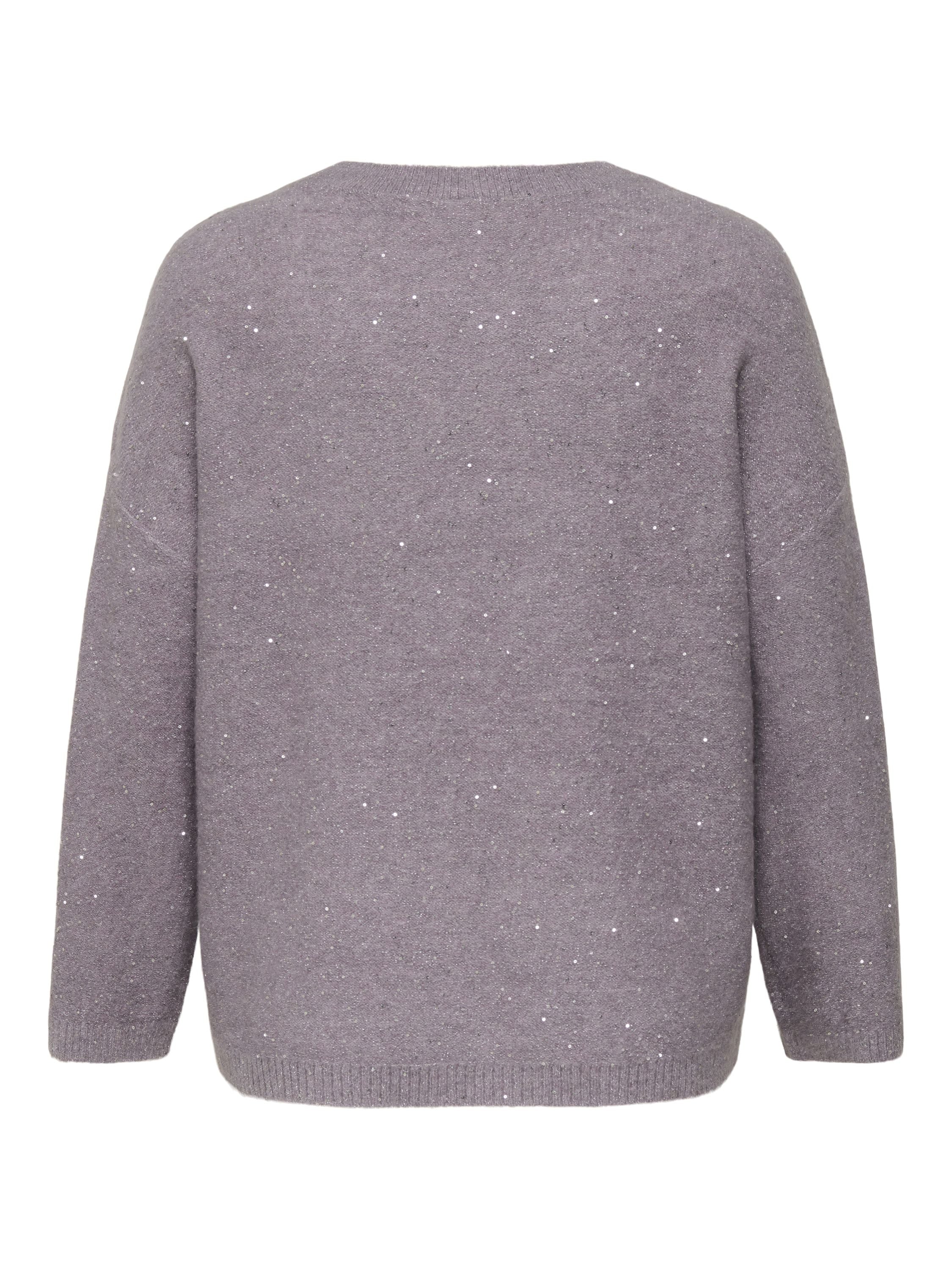 Strickpullover ARIZONA glitzernd - Nirvana/Melange/Silver sequins - Violett