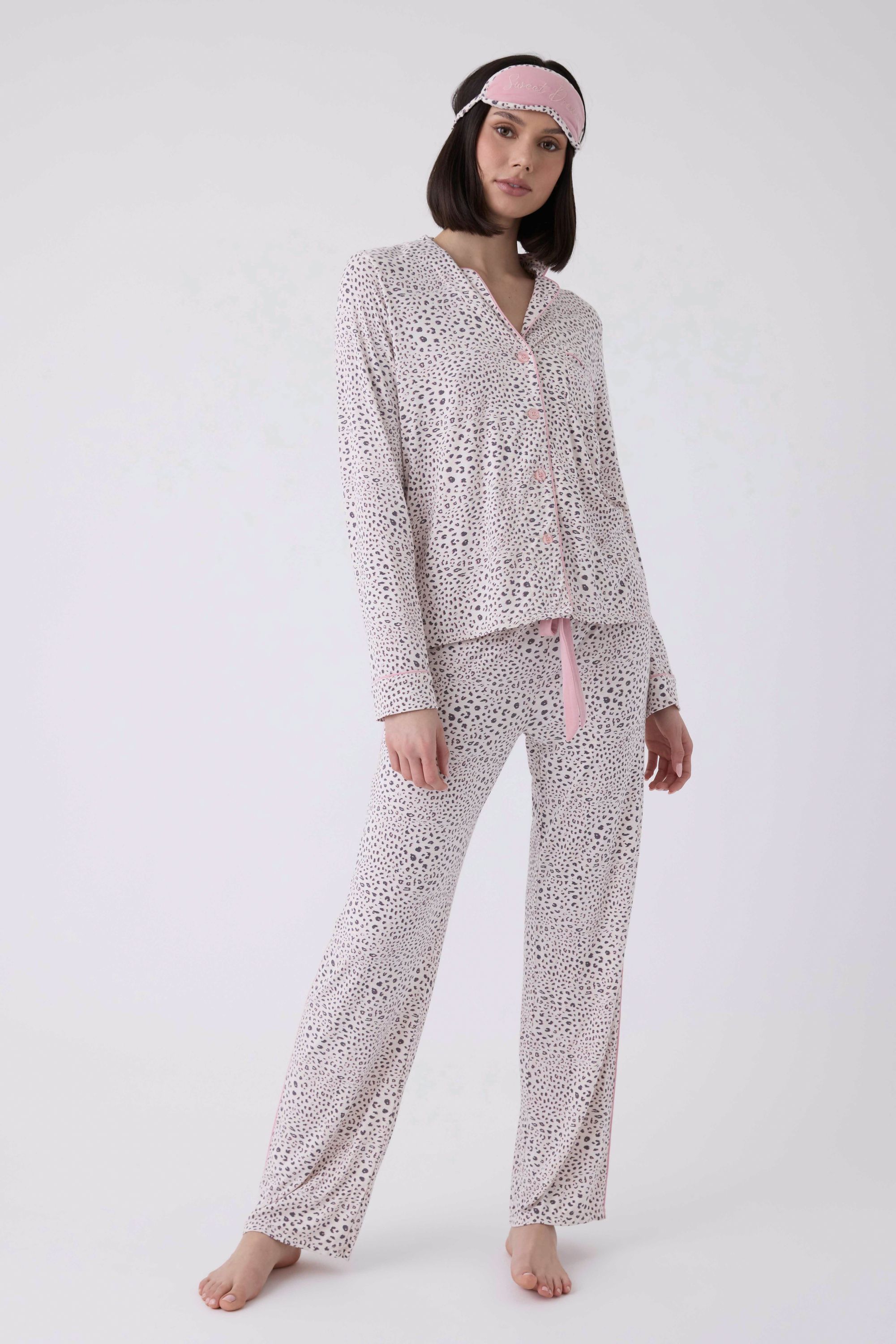 3-teiliges Pyjama-Set - 405-camel - Rosa