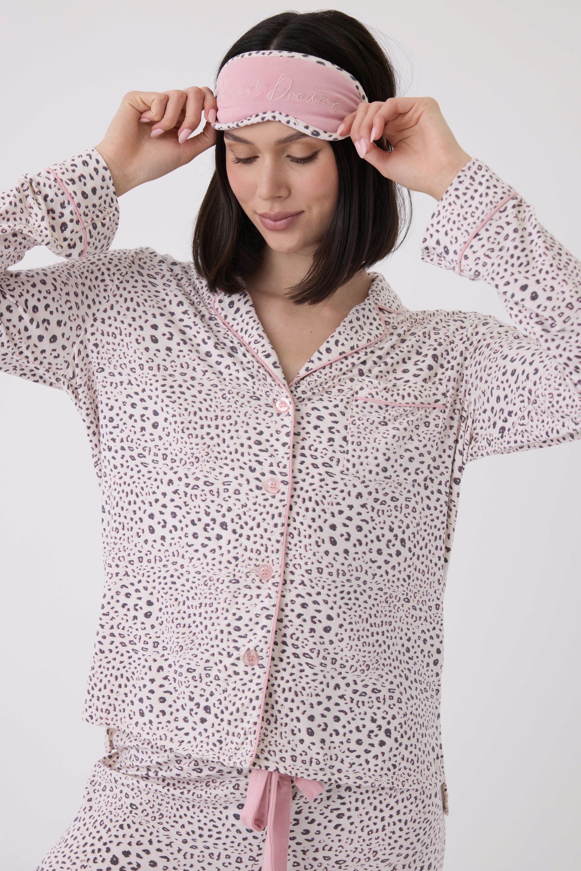 3-teiliges Pyjama-Set - 405-camel - Rosa