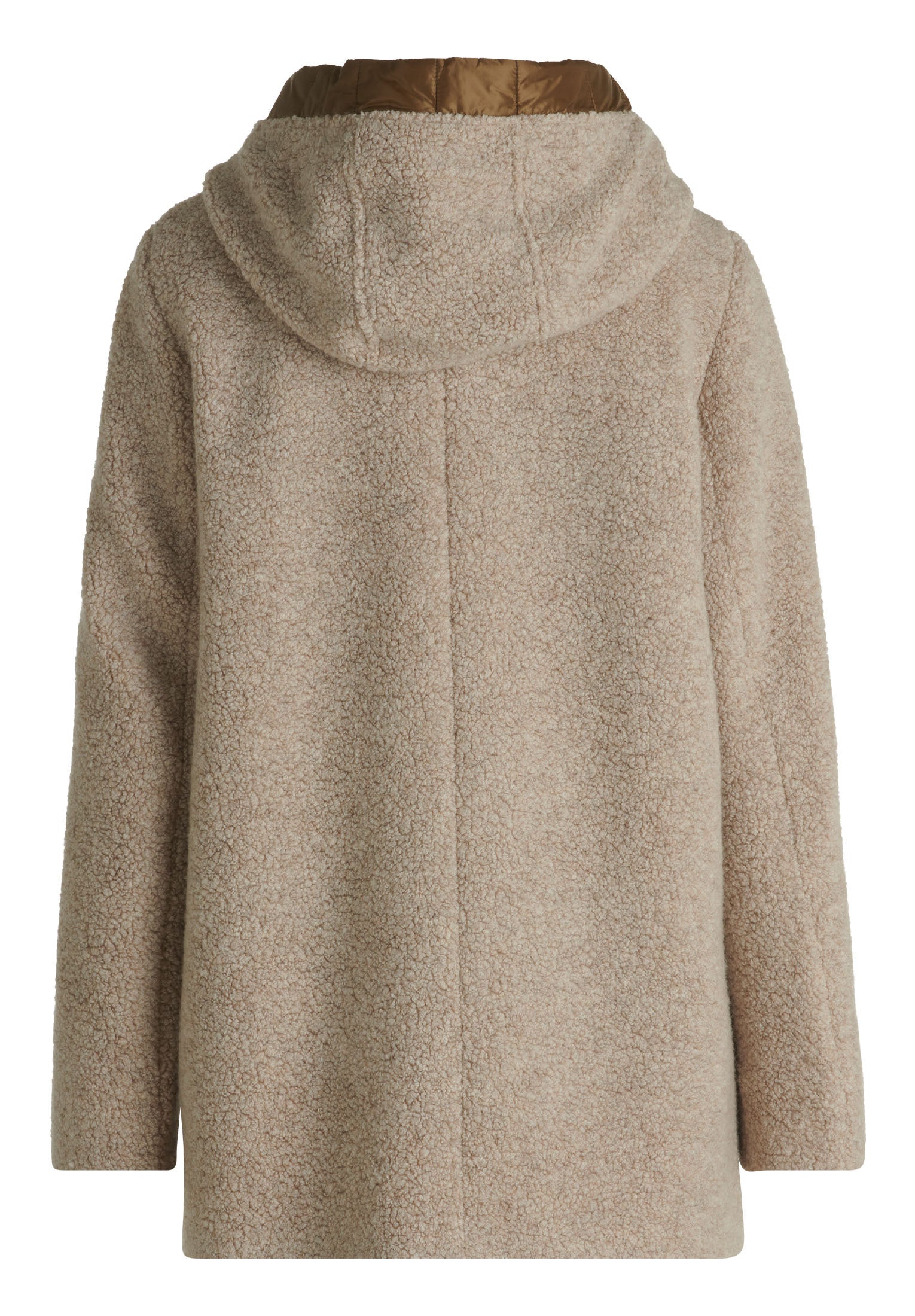 Wolljacke mit Kapuze - 7400-Light Sand - Beige