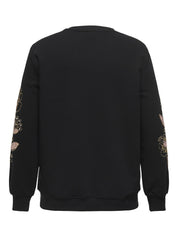 Sweatshirt TERESA aus Baumwollmix - Black - Schwarz