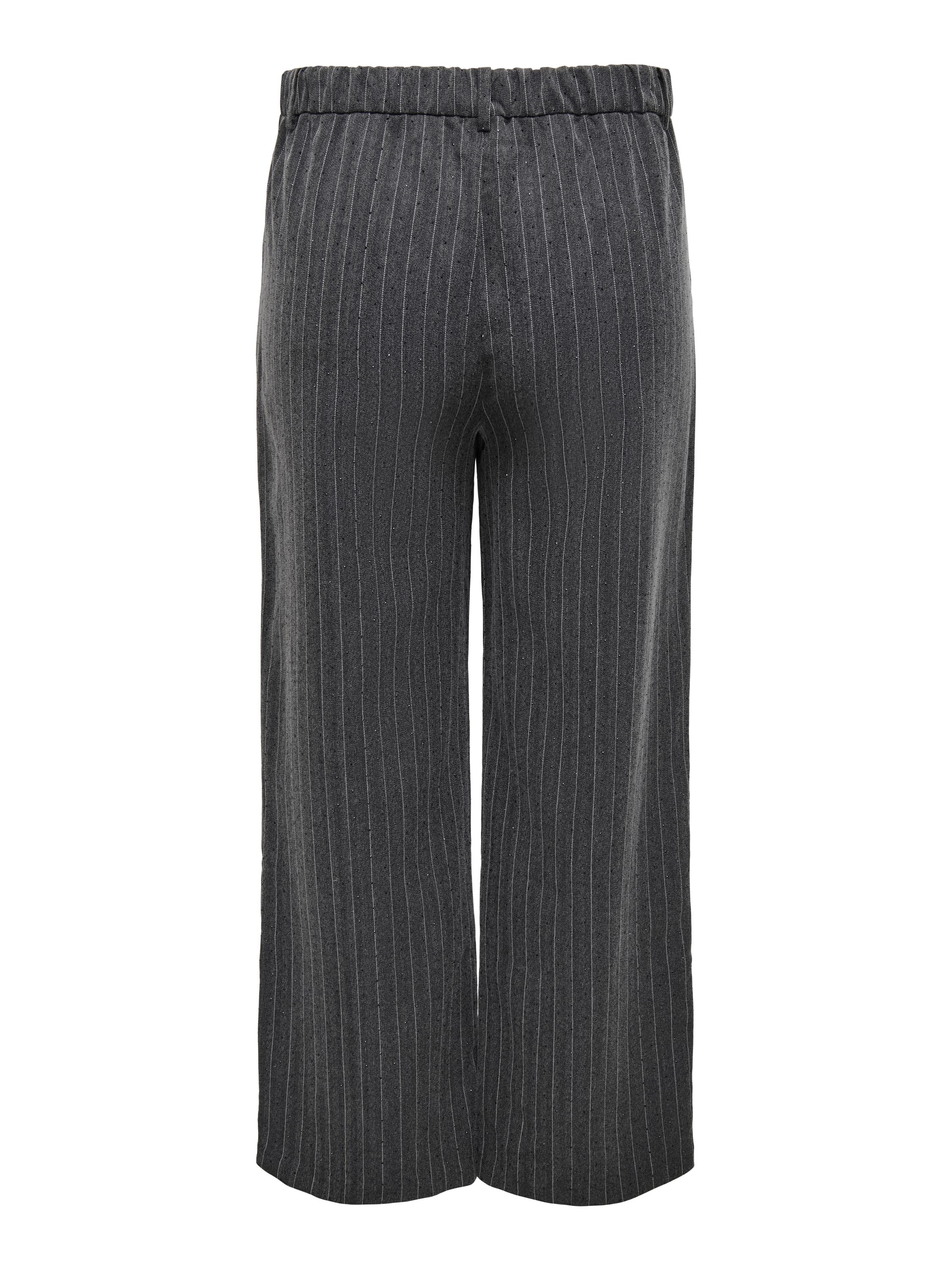 Hose SIGA Wide Leg - Dark Grey Melange/PINSTRIPE W. - Grau