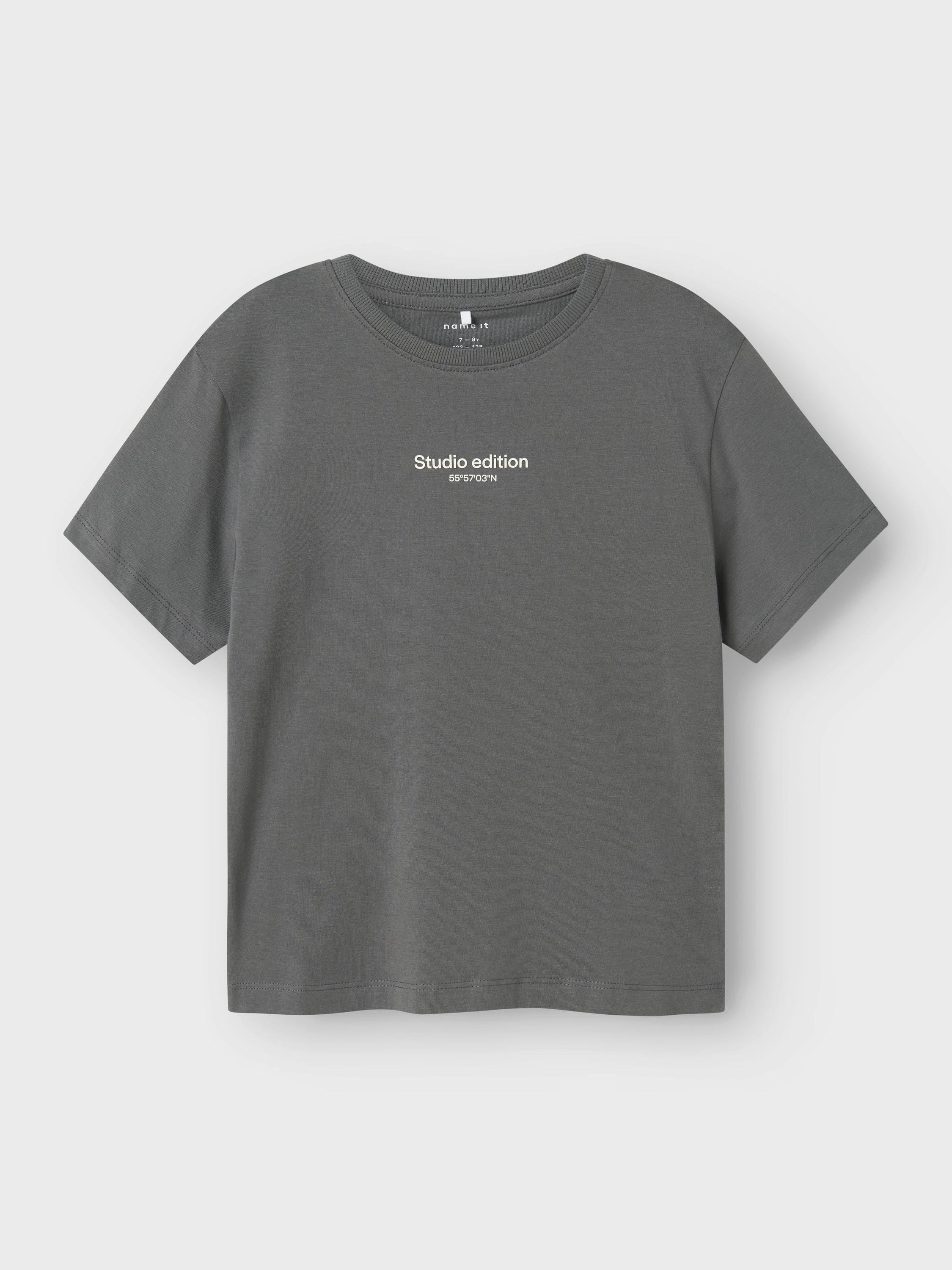 T-Shirt aus Bio-Baumwolle - Lava Smoke/W. JET STREAM PRINT - Grau