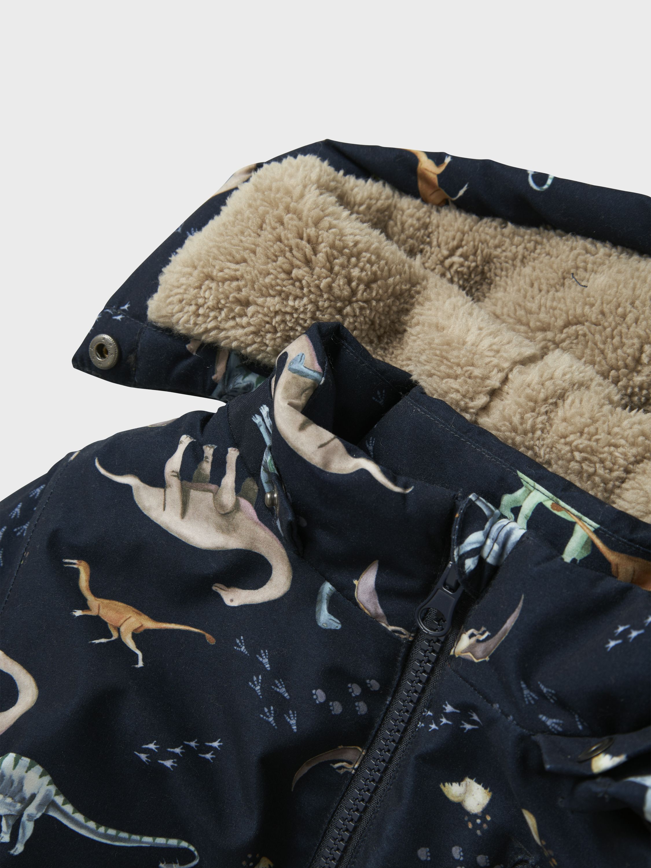 Jacke mit Dinosaurier Print - Dark Sapphire - Blau