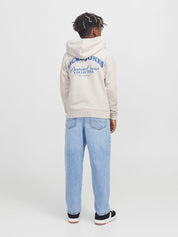 Sweathoodie mit Backprint - Moonbeam - Beige