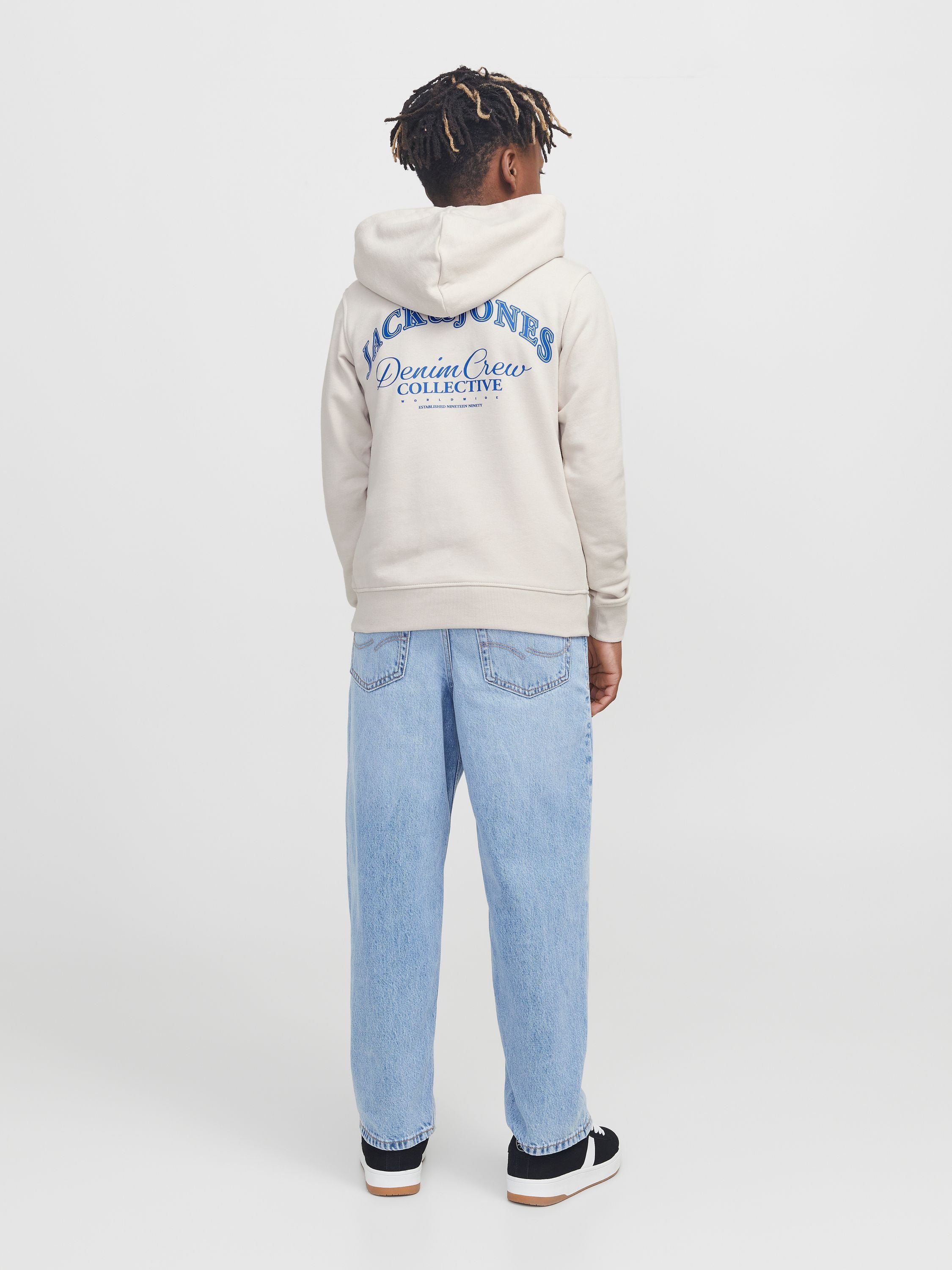 Sweathoodie mit Backprint - Moonbeam - Beige