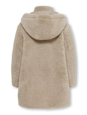 Teddyjacke mit Kapuze - Cuban Sand - Beige