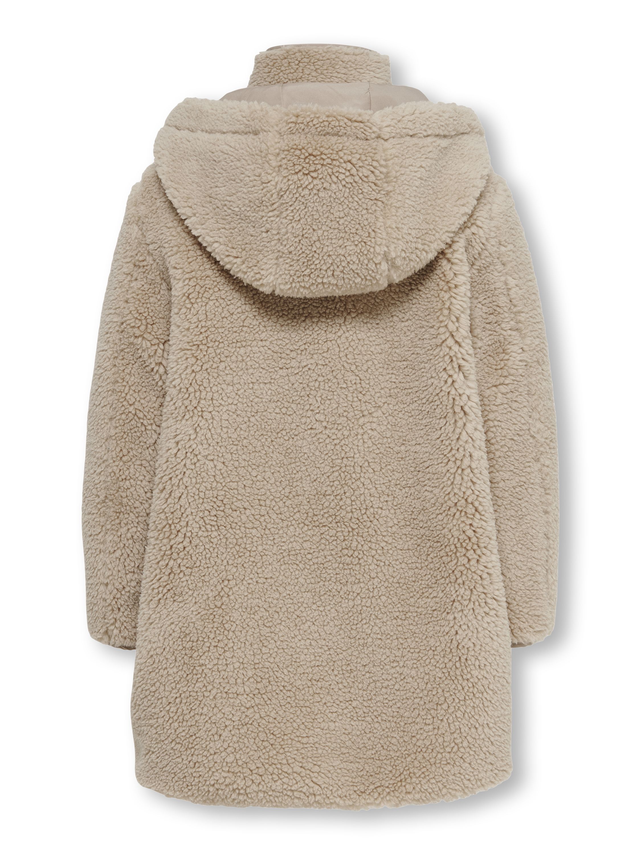 Teddyjacke mit Kapuze - Cuban Sand - Beige