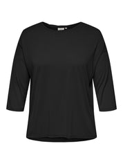 T-Shirt HANNAH aus Viskosemix - Black - Schwarz