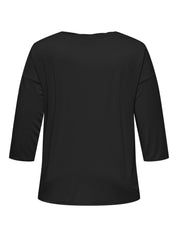 T-Shirt HANNAH aus Viskosemix - Black - Schwarz